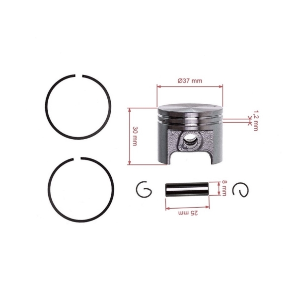 Kompletter Kolben für Kettensägen Stihl 017 MS170 37 mm (OEM 11300302000)