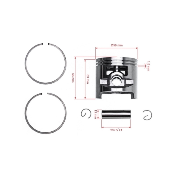 Kompletter Kolben für Trennschneider Stihl TS760 58 mm (OEM 11110302002)