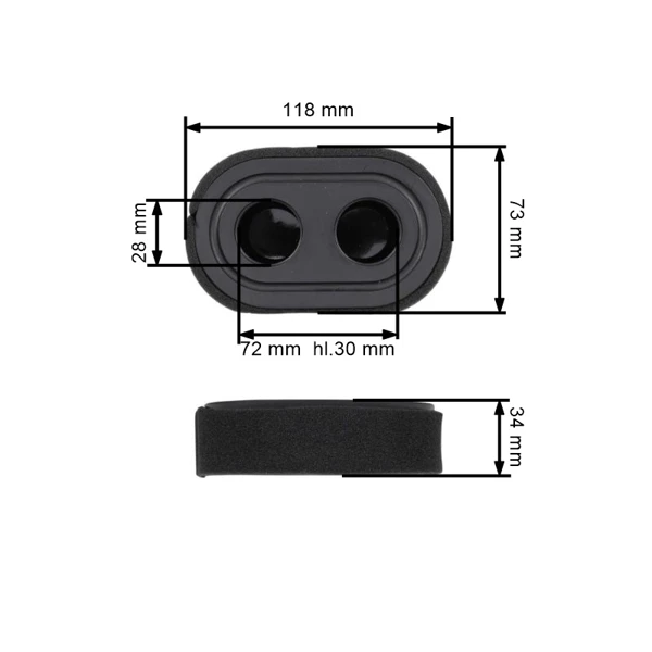 Kompletter Luftfilter für Briggs & Stratton Serie 500 500E 550E 550EX Motoren (OEM 798339 593260 798452)