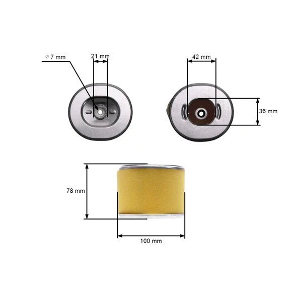 Kompletter Luftfilter mit Deckel für Honda GX240 GX270 Motoren