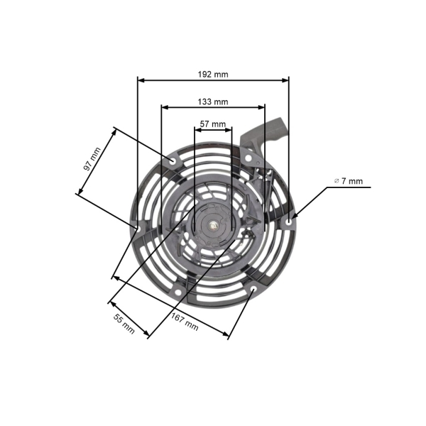 Kompletter Starter für Briggs & Stratton Motoren 796497 Cub Cadet (OEM 12AE999J CC999ES MTD CC999ES)