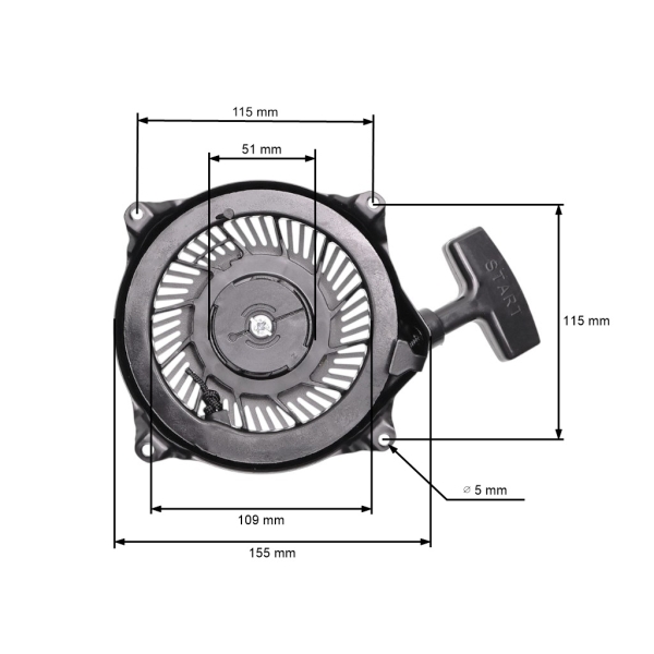 Kompletter Starter für Briggs & Stratton Motoren (OEM 494782 494846 495766 496650 497830)