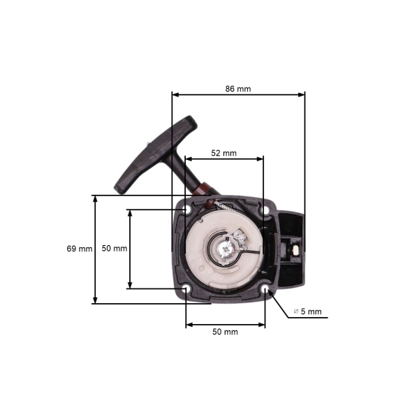 Kompletter Starter für chinesische Motorsensen und Hobbymarkt-Motorsensen mit Hubraum 26 ccm 32 ccm
