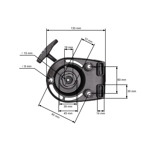 Kompletter Starter für chinesische Motorsensen und Motorsensen aus Hobbymärkten GX35