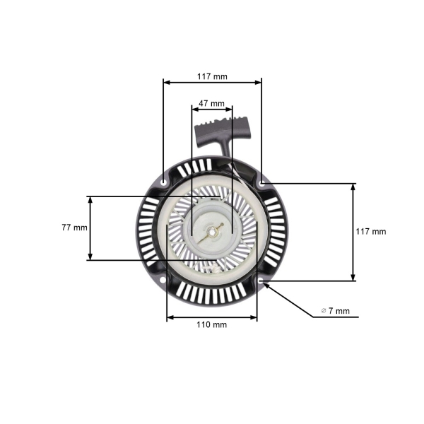 Kompletter Starter für chinesische Rasenmäher NAC DYM 164 PMB und Mäher aus dem Hobbymarkt