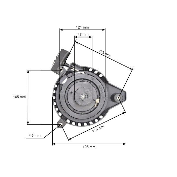 Kompletter Starter für chinesische Rasenmäher NAC LP40-300-PL-DE MEX40-350 LP3390 GAMA und Hobbymäher