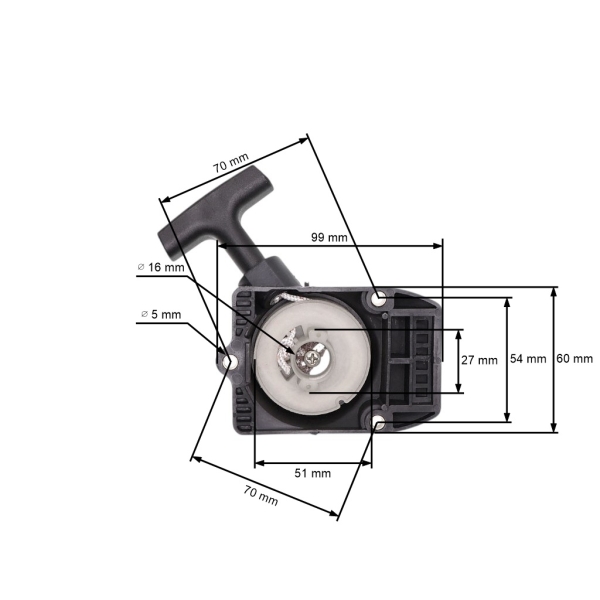 Kompletter Starter für Freischneider Stihl FS75 FS80 FS80R FS85 FS85R FS85T SP80K FC75 KM85 KM85R HL75 HL75K HT70 HT75 (OEM 41371900400)