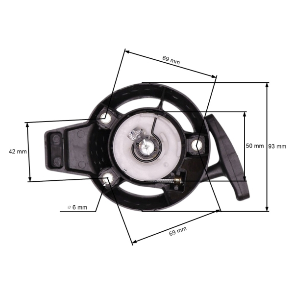 Kompletter Starter für Honda GX25 Motoren (OEM 28400Z0H003)