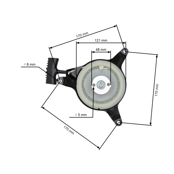Kompletter Starter für Honda Motoren GXV140 GXV160 HR215 HRB215 HRM195 HRM215 (OEM 28400-ZG9-802 28400-ZG9-803)