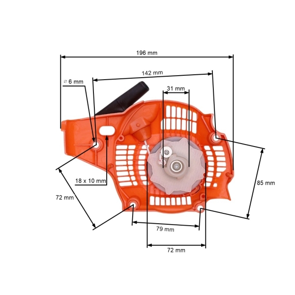 Kompletter Starter für Husqvarna 120 MARK II 230 235 235E 236 E 240 E Kettensägen (OEM 545008025)