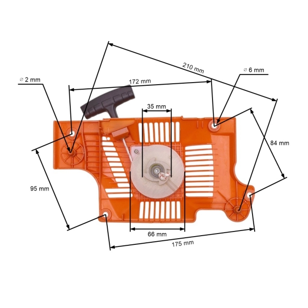 Kompletter Starter für Husqvarna 51 55 55 Rancher Kettensägen (OEM 503608803)