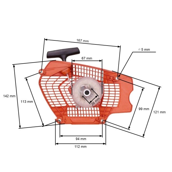 Kompletter Starter für Husqvarna 565 572XP Kettensägen (OEM 575527604)