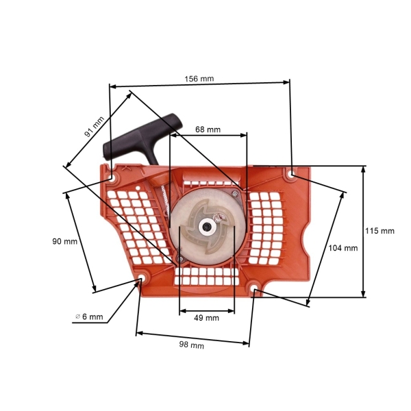 Kompletter Starter für Husqvarna Kettensägen 340 345 346XP 350 350EPA 351 353 (OEM 537104702)