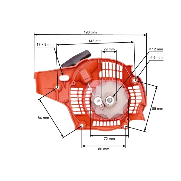Kompletter Starter für Kettensägen Husqvarna 120 MARK II 230 235 235E 236 E 240 E (OEM 545008025)