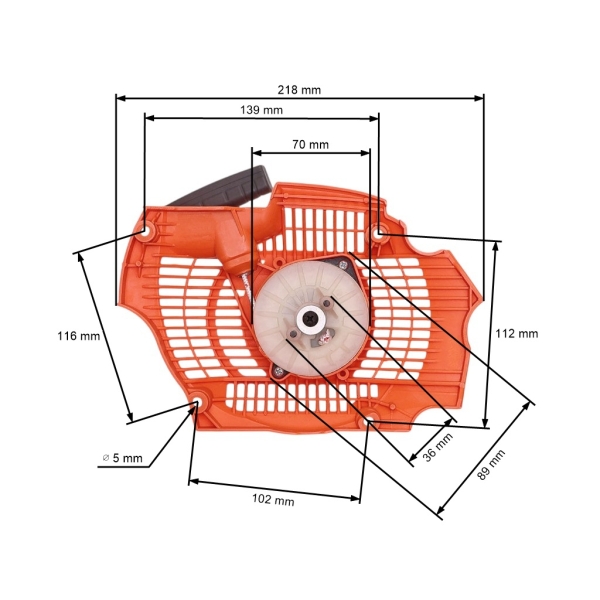 Kompletter Starter für Kettensägen Husqvarna 570 575XP 576 XP (OEM 537202902)
