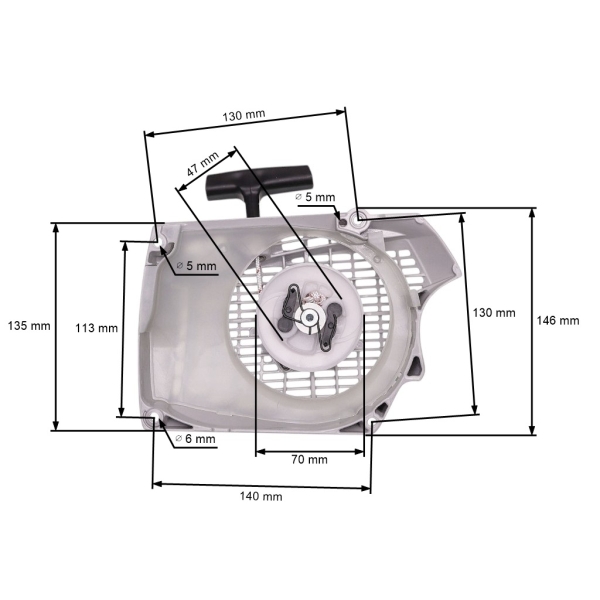 Kompletter Starter für Kettensägen Stihl MS661 (OEM 11440802102)