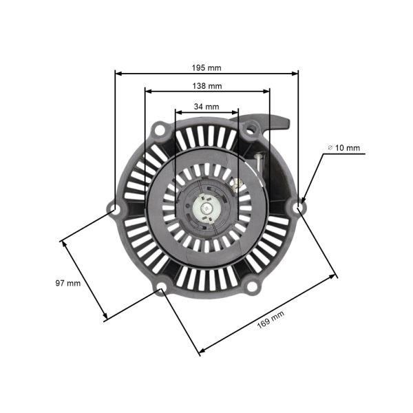 Kompletter Starter für Rasenmäher Mountfield HW511 PD SP534-ES 725M Stiga Collector 53S Multiclip 50 4SE RENTAL (OEM 118550161/2 1185501612 18550055/0)