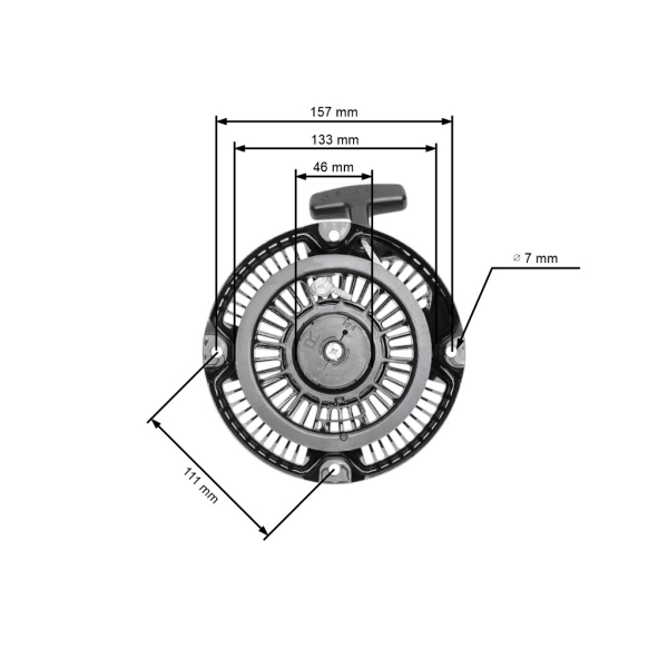 Kompletter Starter für Robin Subaru EH12 Kunststoffverriegelungsmotoren (OEM 268-50201-00)