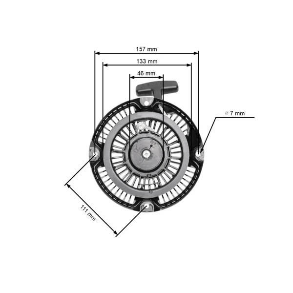 Kompletter Starter für Robin Subaru EH12 Kunststoffverriegelungsmotoren (OEM 268-50201-00)