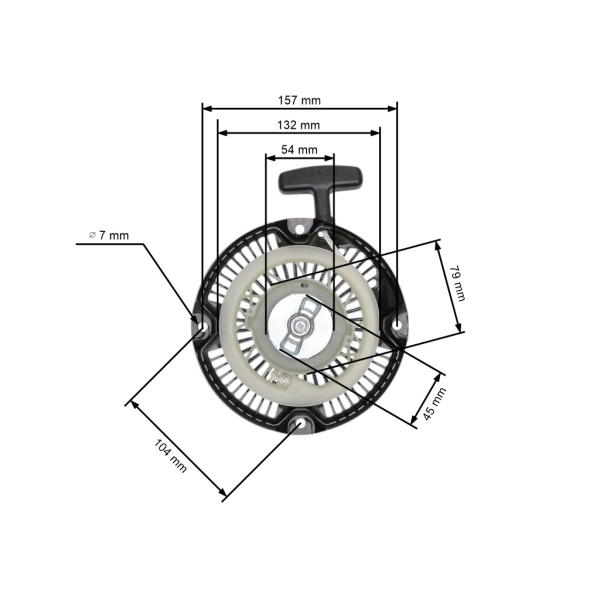 Kompletter Starter für Robin Subaru EH12 Motoren Metallverriegelungen (OEM 268-50201-00)