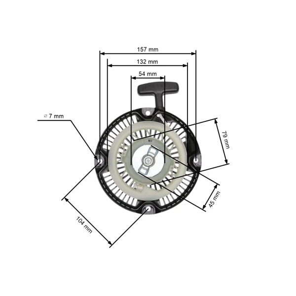 Kompletter Starter für Robin Subaru EH12 Motoren Metallverriegelungen (OEM 268-50201-01)