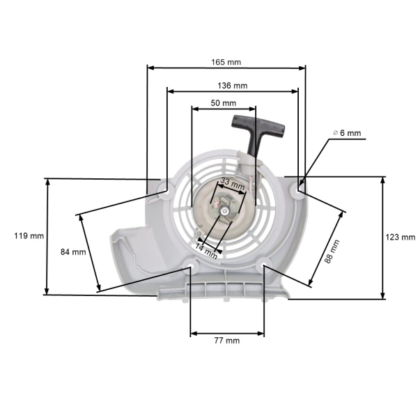 Kompletter Starter für Stihl FS120 BT120C FS200 FS250 HT250 FS300 FS350 FR480 Freischneider und Bodenbohrer (OEM 41340802101)