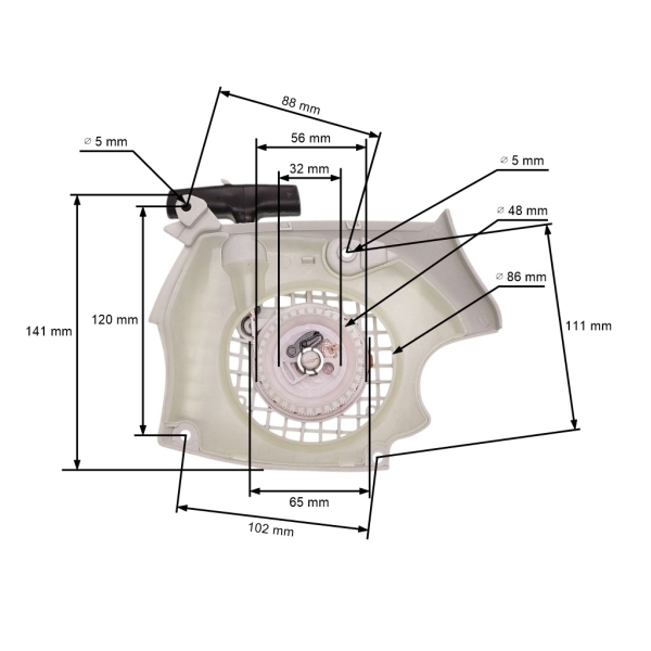 Kompletter Starter für Stihl MS171 MS181 MS211 Kettensägen (OEM 11390802102)
