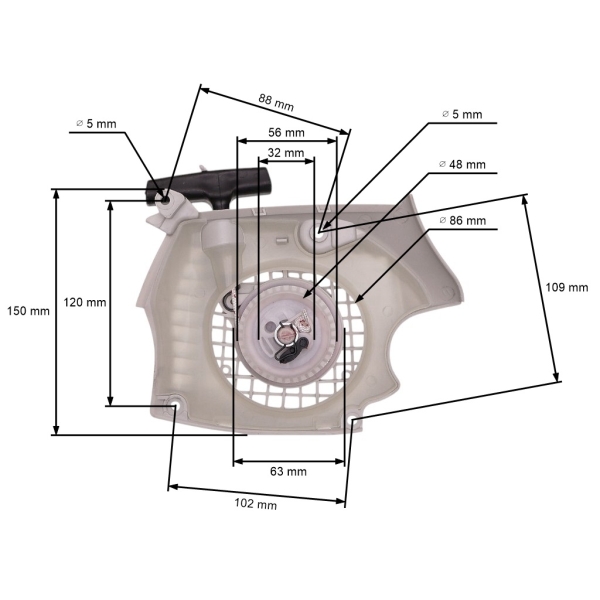 Kompletter Starter für Stihl MS171 MS181 MS211 Kettensägen (OEM 11390802102)