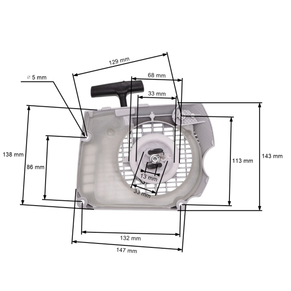 Kompletter Starter für Stihl MS341 MS361 Kettensägen (OEM 11350802102)