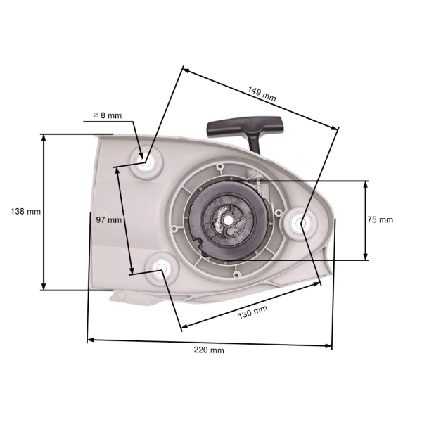 Kompletter Starter für Stihl TS410 TS420 Kettensägen (OEM 42381900300)
