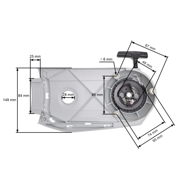 Kompletter Starter für Stihl TS700 Kettensägen (OEM 42241900306)