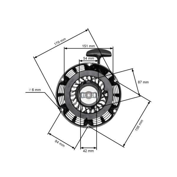 Kompletter Starter für Zongshen 177F Motoren 9,0 PS (OEM 100007386-0005)