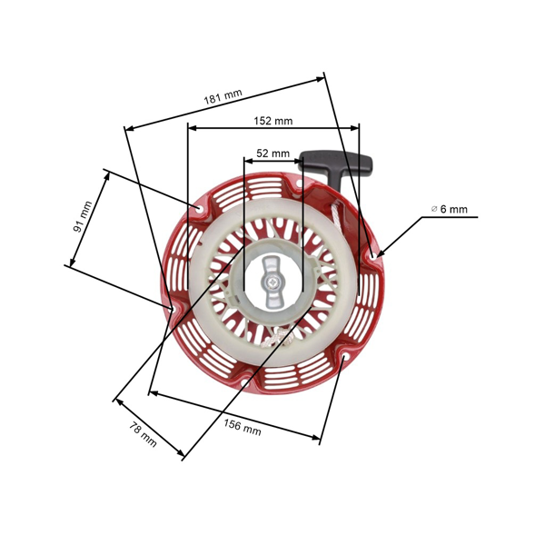Kompletter Starter mit Zähler für Honda GX240 GX270 Motoren Leistung 8,0 PS - 9,0 PS (OEM 28400ZE2W01ZA 28400ZE2W01ZN 28400-ZE2-W01ZN)