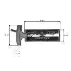 Kompletter Universal Gaszug mit Stahlsteuerung für Gartenrasenmäher der Größe 1800 mm x 1750 mm