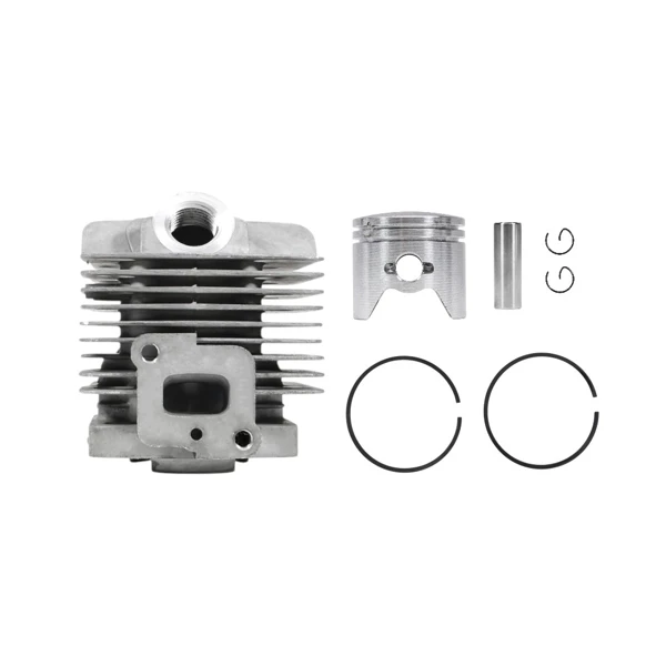 Kompletter Zylinder mit Kolben 34 mm für chinesische Freischneider und Freischneider aus dem Hobbymarkt mit 26 ccm Hubraum