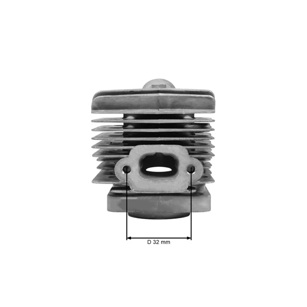 Kompletter Zylinder mit Kolben 34 mm für chinesische Freischneider und Freischneider aus dem Hobbymarkt mit 26 ccm Hubraum
