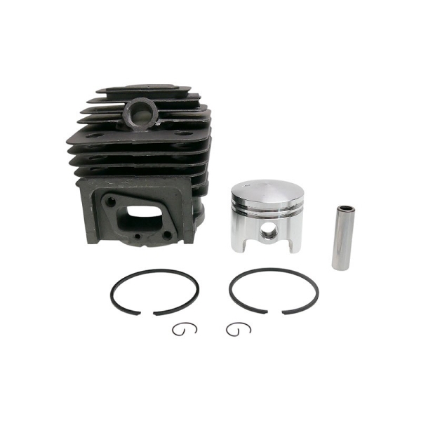 Kompletter Zylinder mit Kolben 44 mm für chinesische Motorsensen und Freischneider aus dem Hobbymarkt mit einem Hubraum von 52 ccm