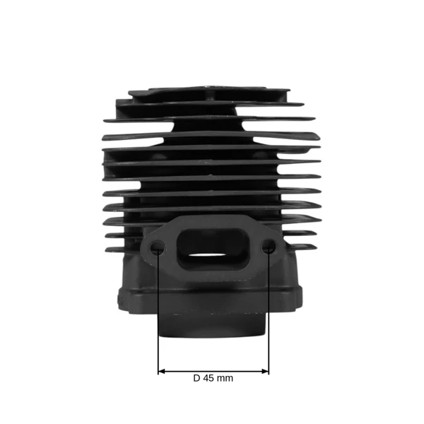 Kompletter Zylinder mit Kolben 44 mm für chinesische Motorsensen und Freischneider aus dem Hobbymarkt mit einem Hubraum von 52 ccm