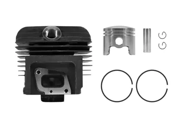 Kompletter Zylinder mit Kolben 44 mm für chinesische Motorsensen und Freischneider aus dem Hobbymarkt mit einem Hubraum von 52 ccm