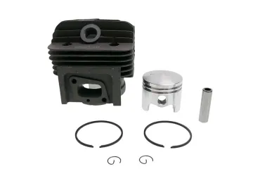 Kompletter Zylinder mit Kolben 44 mm für chinesische Motorsensen und Freischneider aus dem Hobbymarkt mit einem Hubraum von 52 ccm