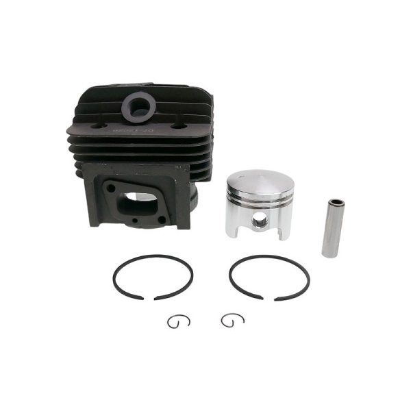 Kompletter Zylinder mit Kolben 44 mm für chinesische Motorsensen und Freischneider aus dem Hobbymarkt mit einem Hubraum von 52 ccm