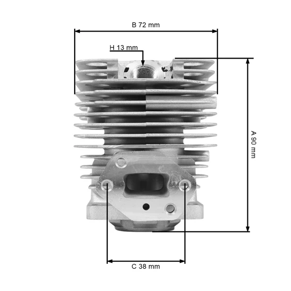 Kompletter Zylinder mit Kolben für Freischneider Husqvarna 236R 532RBS 36 mm (OEM 512272201)