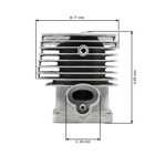 Kompletter Zylinder mit Kolben für Freischneider Stihl BT120C BT121 BT121-Z FS120 FS120R KA120 KA120R 35 mm (OEM 41340201213)