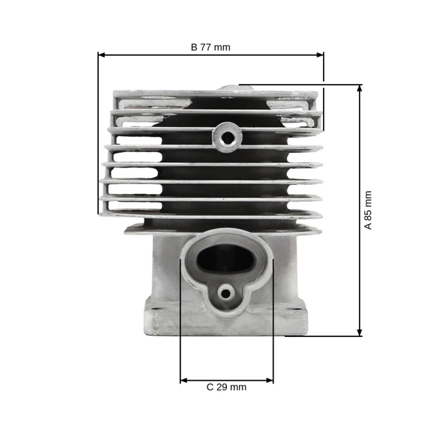 Kompletter Zylinder mit Kolben für Freischneider Stihl BT120C BT121 BT121-Z FS120 FS120R KA120 KA120R 35 mm (OEM 41340201213)