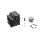 Kompletter Zylinder mit Kolben für Freischneider Stihl FS75 FS80 FS80R FS85 FS85R FS85T FS85RX KW85 SP81 FC75 SP85 SP85K KM85 KM85R HT70 34 mm (OEM 41370201202)
