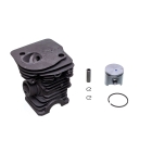 Kompletter Zylinder mit Kolben für Kettensägen Husqvarna 340 345 Jonsered 2141 2145 CS2141 CS2145 Nikasil 40 mm (OEM 50387007 3503870005)