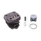 Kompletter Zylinder mit Kolben für Kettensägen Husqvarna 357XP 359 Jonsered 2159 CS2156 CS2159 Nikasil 47 mm (OEM 537157302 537157304)