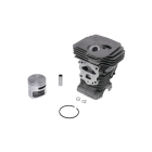 Kompletter Zylinder mit Kolben für Kettensägen Husqvarna 445 445E 450 450E 450 Rancher Jonsered CS2245 CS2250 S 42 mm (OEM 544119902)