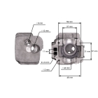 Kompletter Zylinder mit Kolben für Kettensägen Husqvarna 445 445E 450 450E 450 Rancher Jonsered CS2245 CS2250 S 44 mm (OEM 544119802)