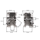Kompletter Zylinder mit Kolben für Kettensägen Husqvarna 445 445E 450 450E 450 Rancher Jonsered CS2245 CS2250 S 44 mm (OEM 544119802)